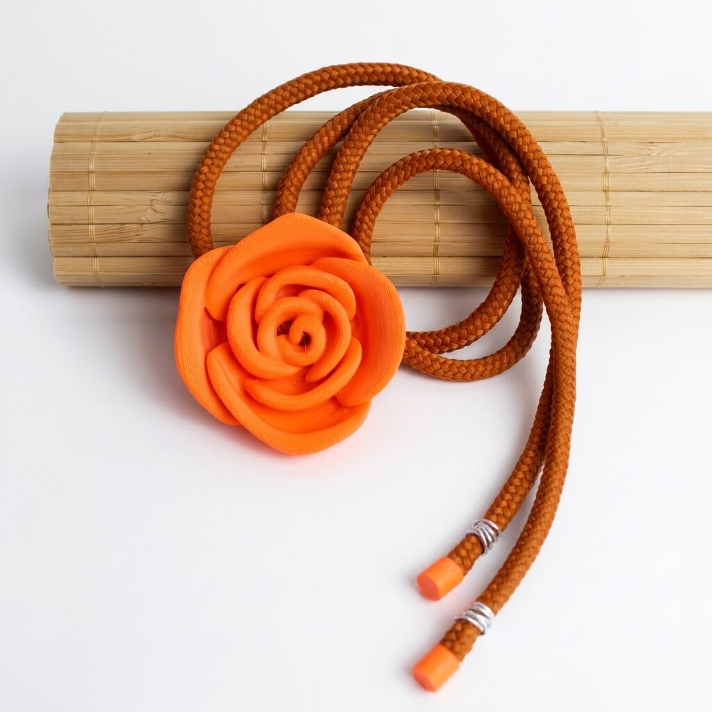 Colar Flor de Corda